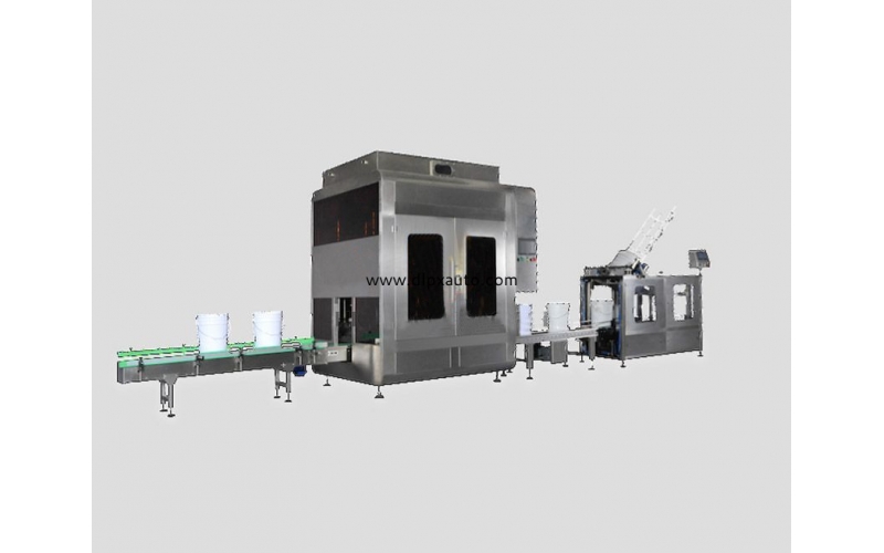 自動(dòng)稱重灌裝+上蓋+旋蓋生產(chǎn)線