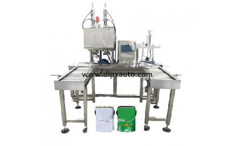 1-10L半自動灌裝機雙頭半自動調和油灌裝機 1-10L塑料桶防凍液稱重灌裝設備