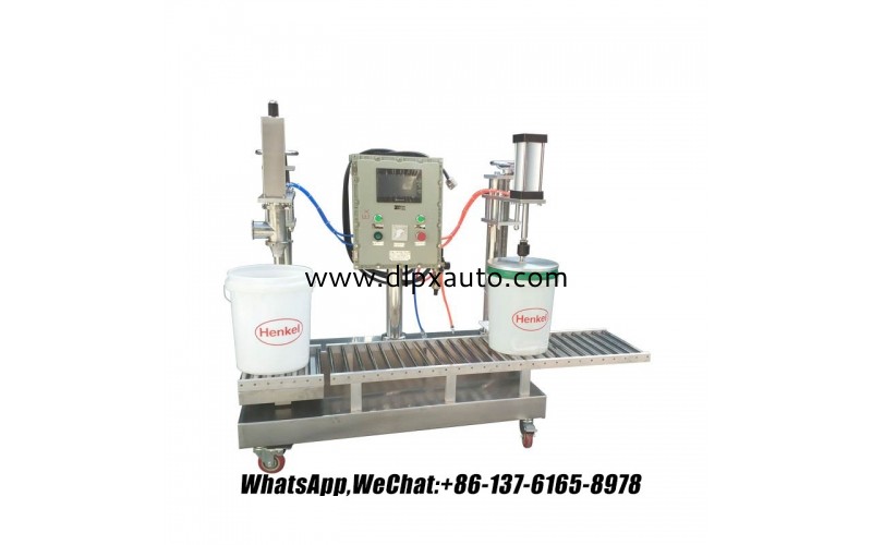 半自動(dòng) 5L 至 25L 灌裝機(jī) -完美的油漆、膠水、涂料、發(fā)動(dòng)機(jī)油、潤滑劑、洗滌劑和農(nóng)藥